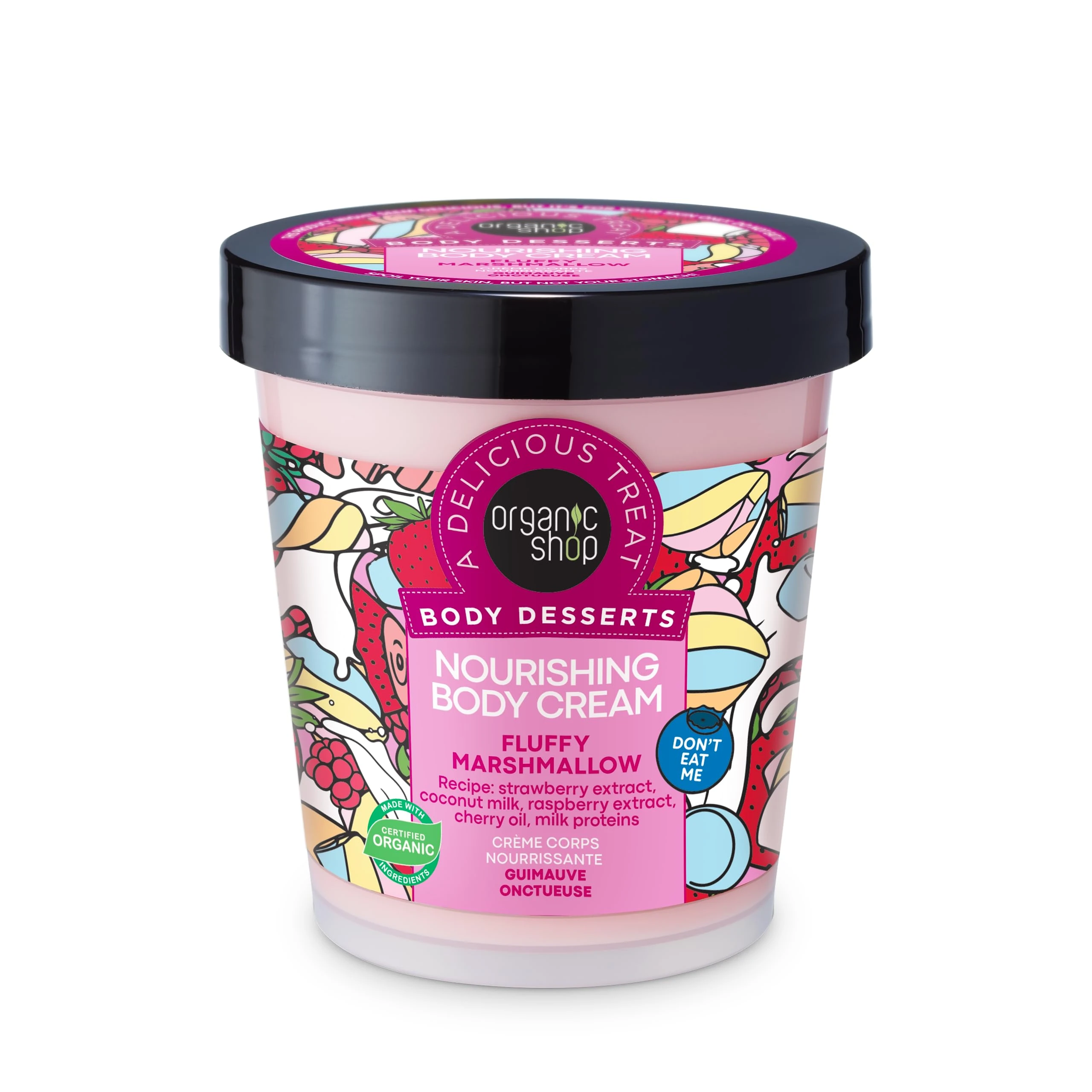 Organic Shop Body Desserts Nourishing Body Cream Fluffy Marshmallow, 450 ml