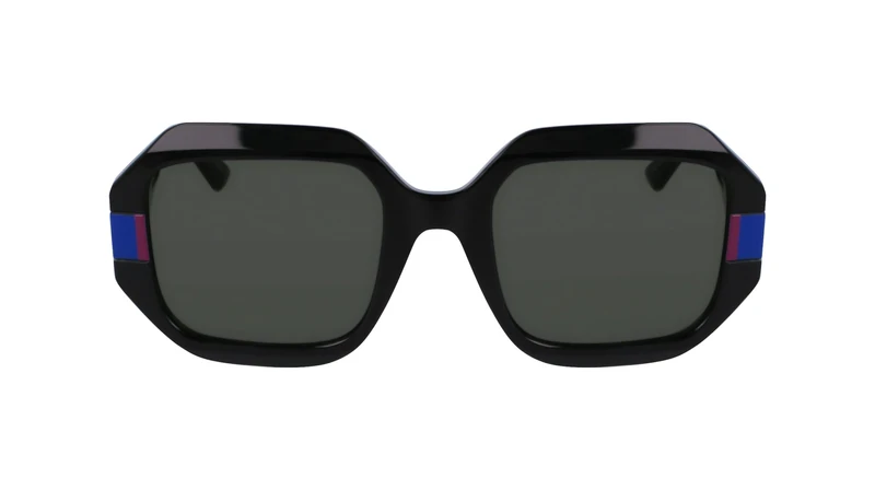KARL LAGERFELD Women's Sunglasses KL6124S - Black with Solid Green Lens