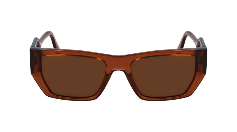 KARL LAGERFELD Unisex Adult Sunglasses KL6123S - Light Brown with Solid Brown Lens