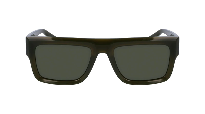 Calvin Klein Jeans CKJ23642S 306 Olive Sunglasses Unisex Iniettato, Rectangle, 54