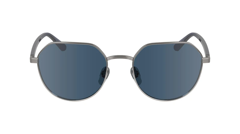 Calvin Klein Unisex Adult Sunglasses CK23125S - Matte Light Gunmetal with Solid Blue Lens