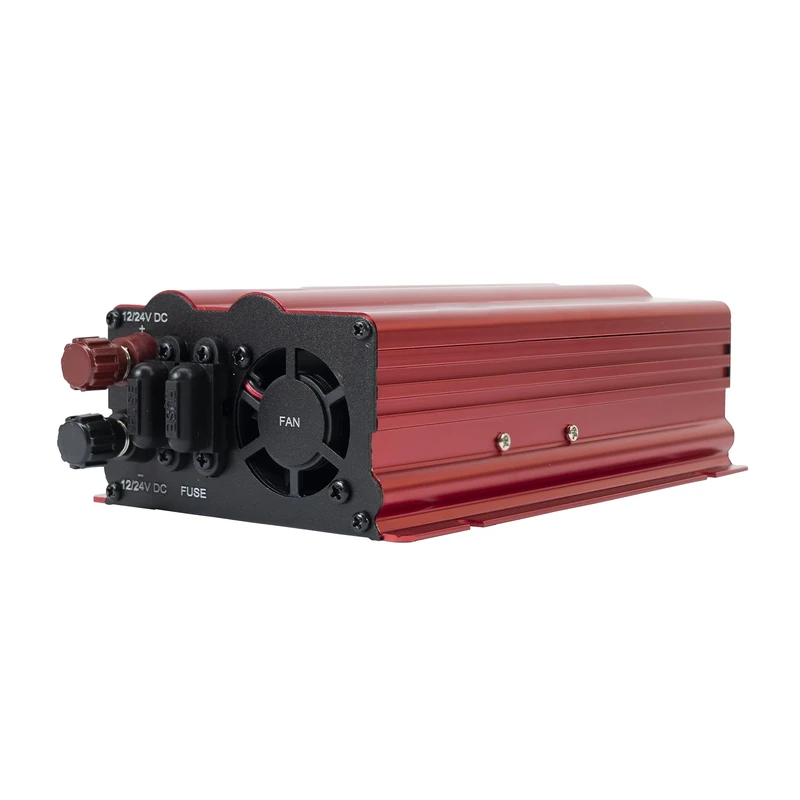 Voltage inverter PNI L650W dual power supply 12V/24V, output 230V, 500W, modified sine, USB plug 5V 500mAh, with power clamps and cigarette lighter plug included