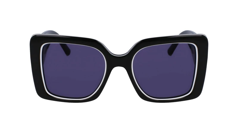 KARL LAGERFELD Women's Sunglasses KL6126S - Black/White with Grey Lens