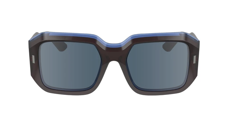 Calvin Klein Women's Sunglasses CK23536S - Brown with Solid Blue Lens