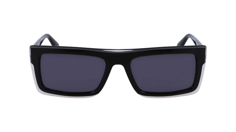 Calvin Klein Jeans CKJ23657S 001 Black Crystal Sunglasses Unisex Acetato, Rectangle, 55