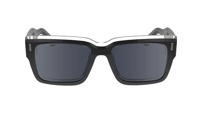 Calvin Klein Men's Sunglasses CK23538S - Black with Solid Grey Lens