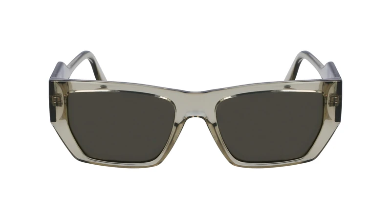 KARL LAGERFELD Unisex Adult Sunglasses KL6123S - Light Khaki with Solid Green Lens
