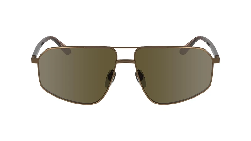 Calvin Klein Men's Sunglasses CK23126S - Matte Amber Gold with Solid Brown Lens