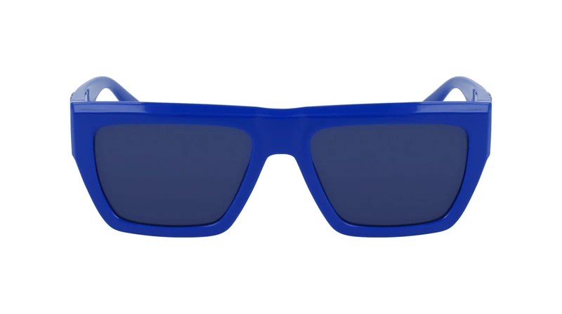 Calvin Klein Jeans CKJ23653S 400 Blue Sunglasses Man Iniettato, Modified Rectangle, 55