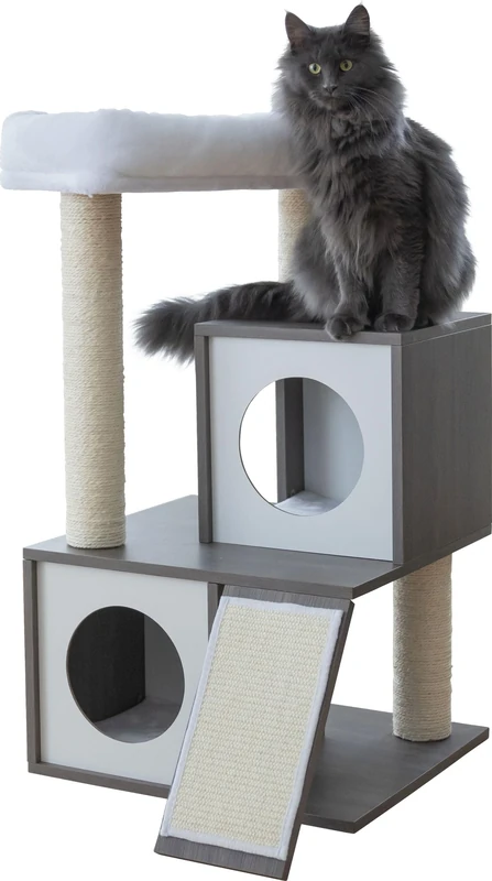 Flair Cat Tree 48 x 44 x 86 cm White/Grey