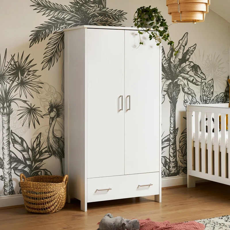Nika Double Wardrobe - White Wash