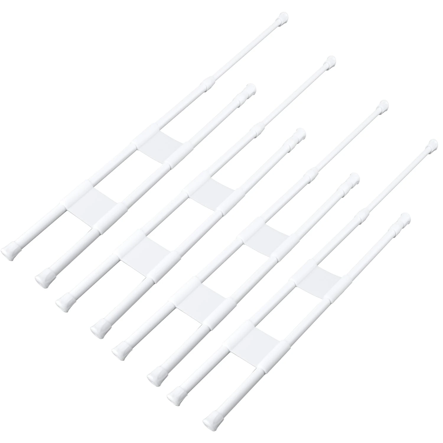 4pcs RV Refrigerator Bars, 15.8-27.6 Inch Double RV Fridge Bars RV Fridge Tension Rods Adjustable Spring Tension RV Fridge Accessories Fridge Bars for Holding Objects Food Drink (White)