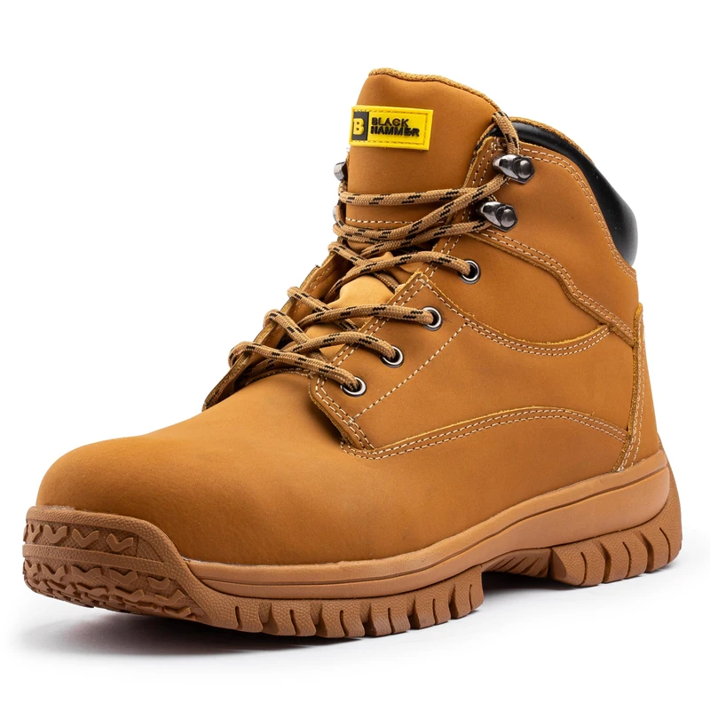 Black Hammer Ryder Mens Safety Boots - Steel Toe S3 SRC (10 UK) - Image 1
