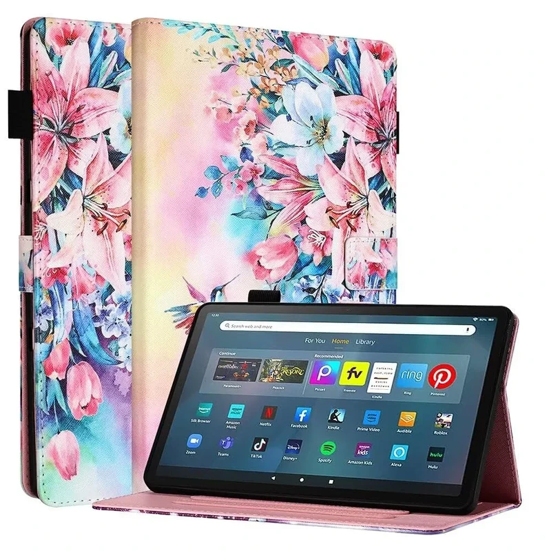Fancity for Amazon Kindle Fire Max 11 Case (13th Generation, 2023 Release) 11" - Stand Cover Case for Fire 11 Tablet with Smart Auto Wake/Sleep & Pencil Holder, Watercolor