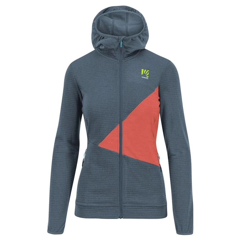 KARPOS 2500952-017 NUVOLAU W FLEECE Sweatshirt Women's VINTAGE INDIGO/HOT CORAL Size XL