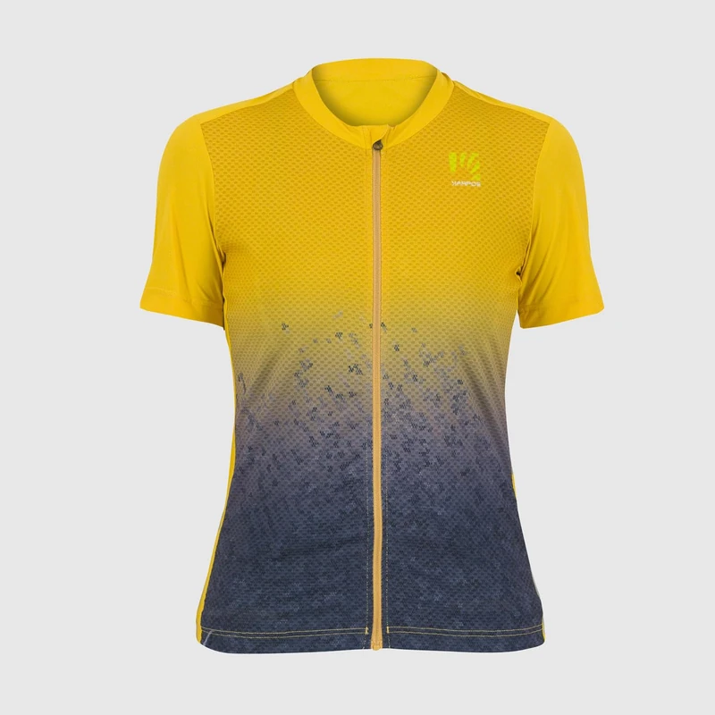 KARPOS 2501096-035 Verve EVO W Jersey T-Shirt Women's Lemon Curry/Ombre Blue Size L
