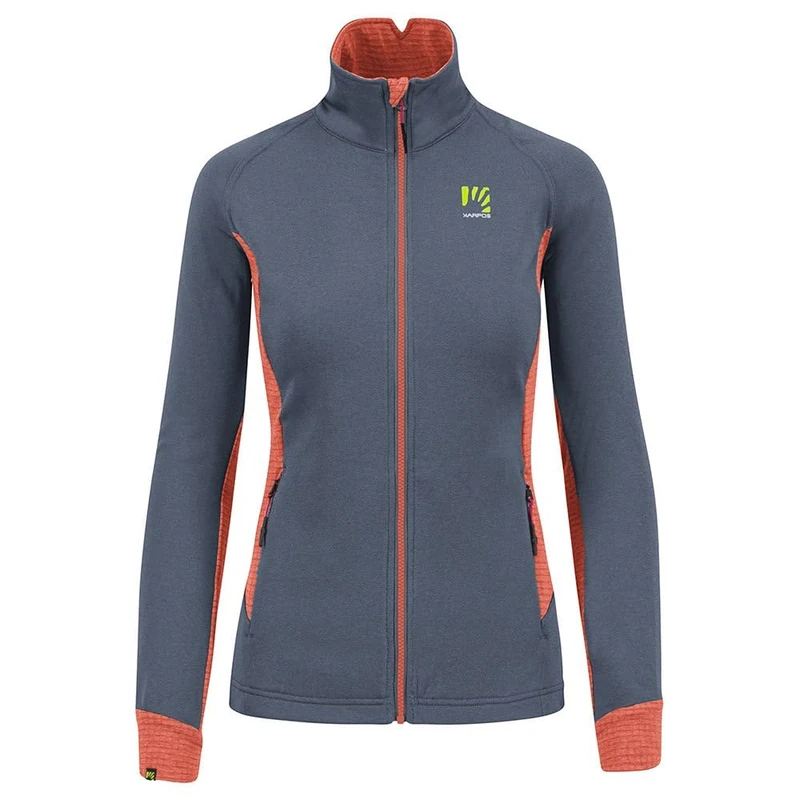 KARPOS 2532004-017 PIZZ.EVO W F-Z FL Sweatshirt Women's VINTAGE INDIGO/HOT CORAL Size XL