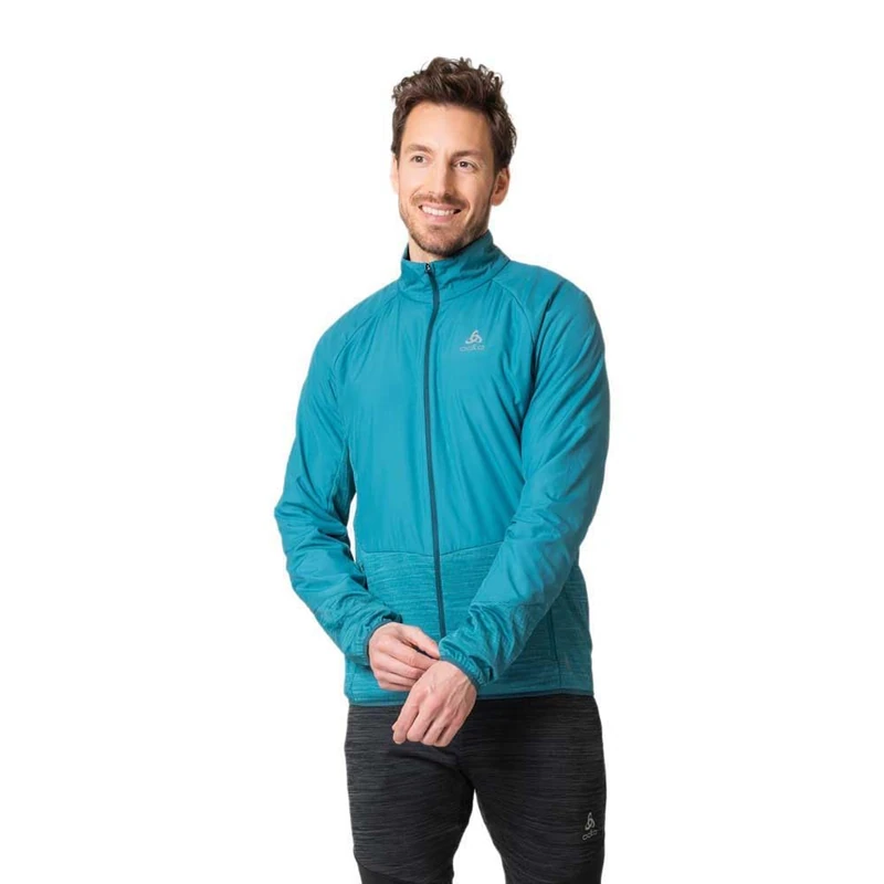 Odlo Men Running jacket RUN EASY WARM HYBRID, saxony blue, S