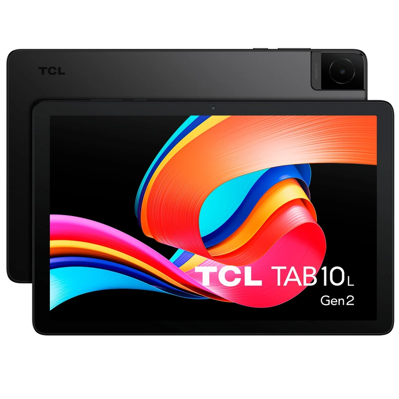 TCL 10L Generation 2 WiFi, 10.1" HD tablet, Quad-Core, 3GB RAM, 32GB Memory Expandable to 128GB by MicroSD, 6000mAh Battery, Includes Transparent Case, Android 13, Grey