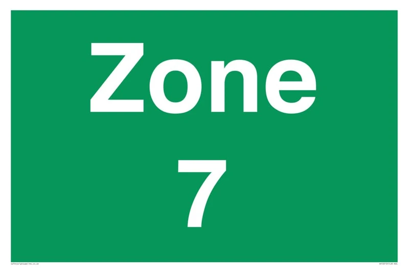 Zone 7 Sign - 600x400mm - A2L - Image 1