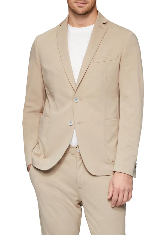 s.Oliver BLACK LABEL Men's 2134157 Business Suit Jacket, Sandstone, 44