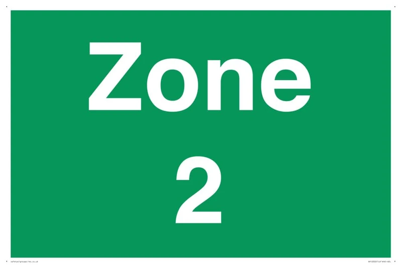 Zone 2 Sign - 600x400mm - A2L
