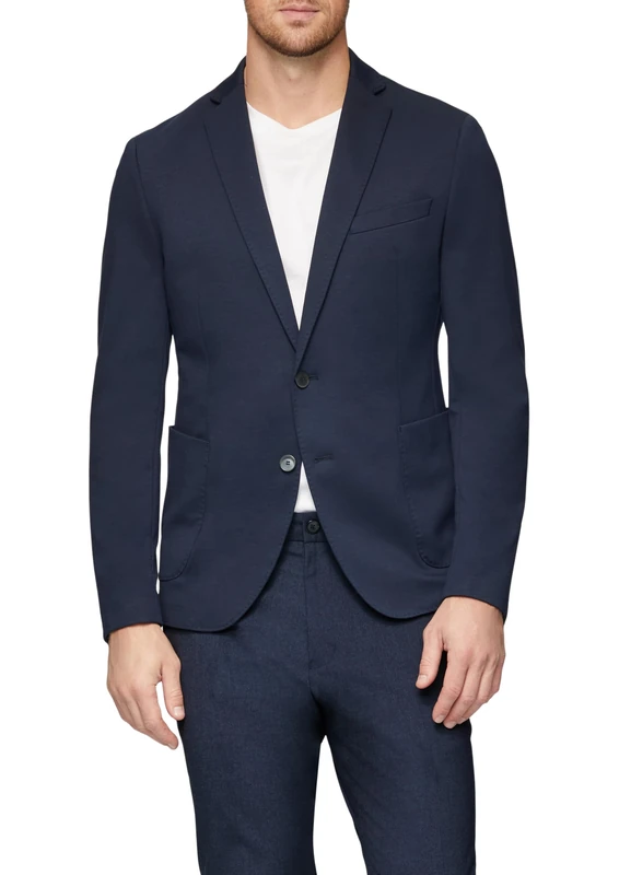 s.Oliver BLACK LABEL Men's 2134157 Business Suit Jacket, Blue, 44