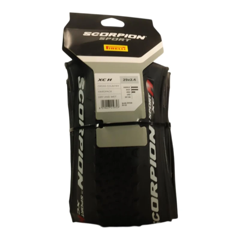 Pirelli Unisex - Adult Scorpion Sport XC H Bicycle Tyre, Black, 29 x 2.4