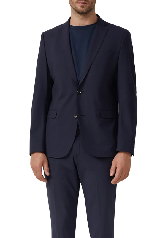 s.Oliver Men's Business Suit Jacket, Blue 5952, 32