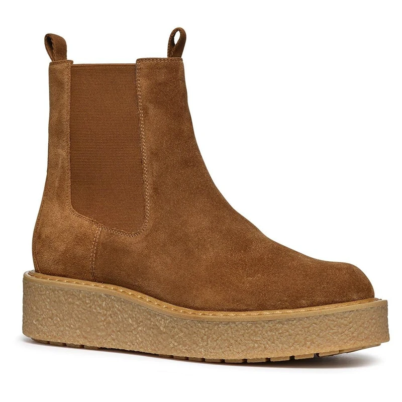 Geox Women's D Elidea CAnkle Boot, brown, 7.5 UK