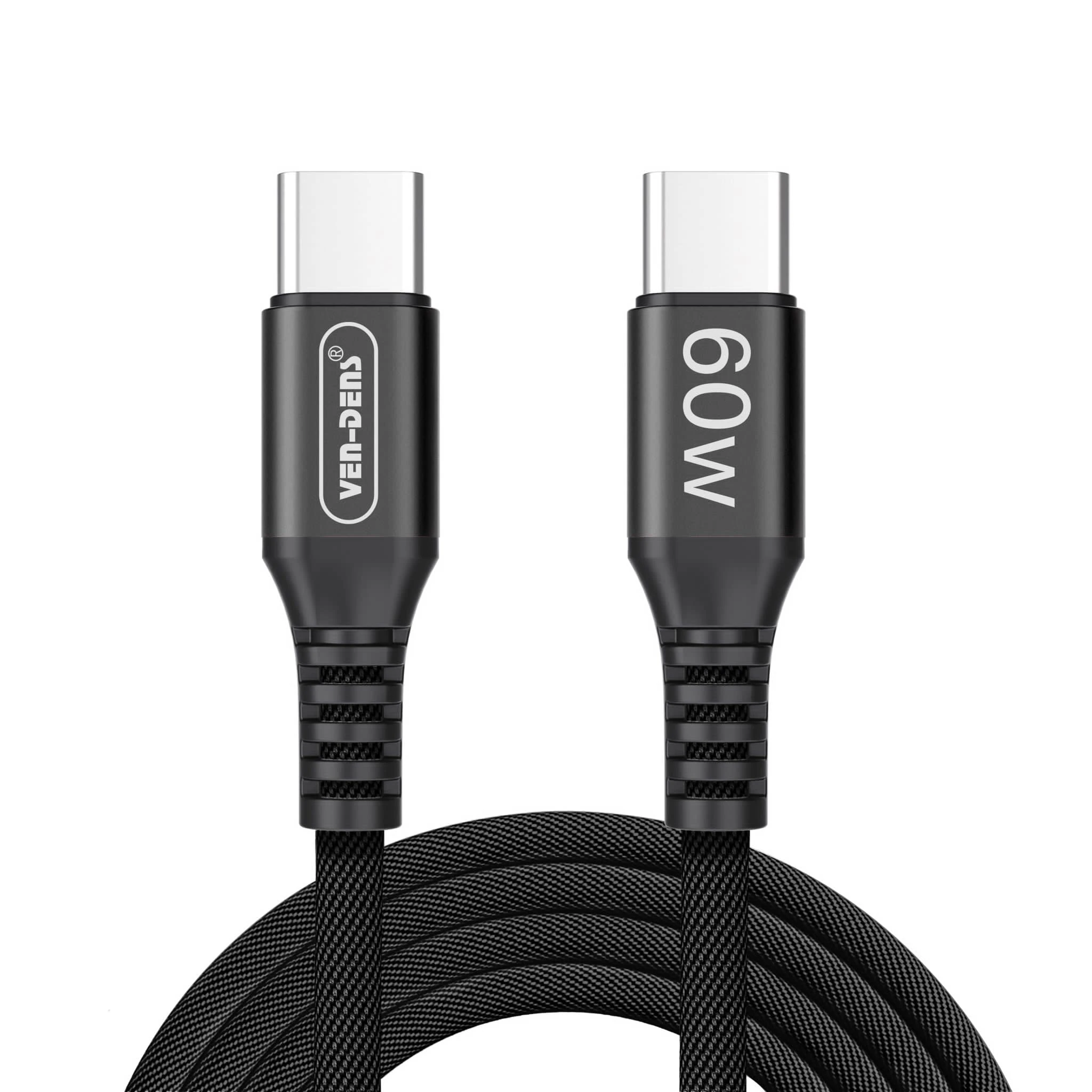 VEN-DENS USB Type C Charger Cable For Samsung Galaxy Z Flip 7 6 5 4 3 / Z Fold 7 6 5 4 3 Super Fast 60w charging cable [1.5M] 3A Nylon Braided USB C Charger Cable