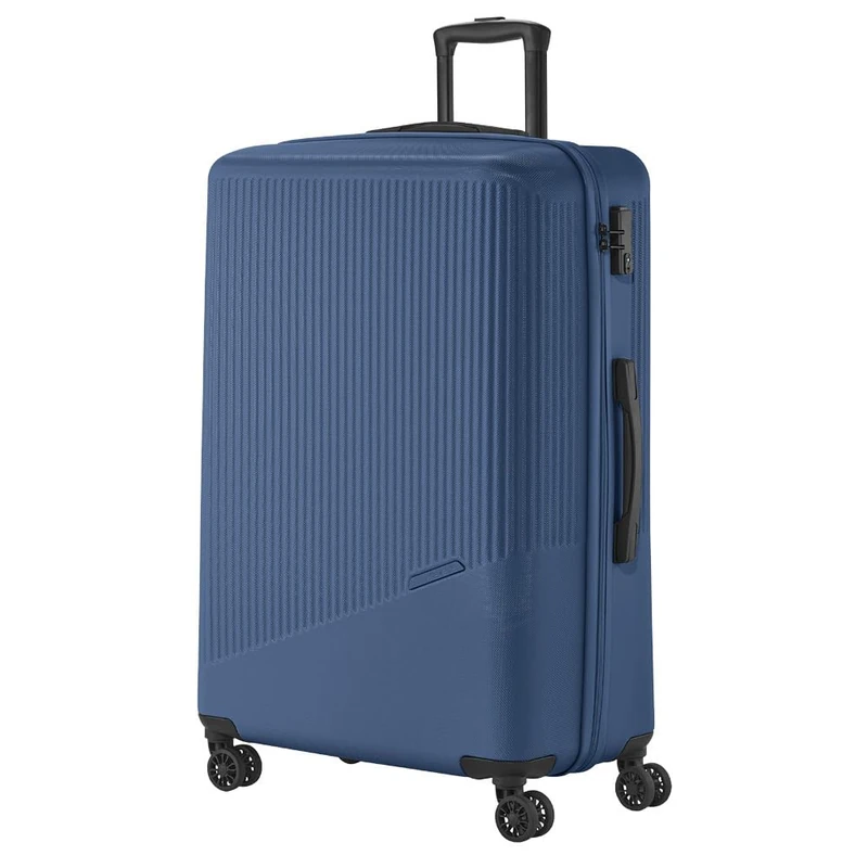 travelite 4-wheel hard shell suitcase large 96 liters, BALI: ABS hard-shell trolley with TSA combination lock, 77 cm
