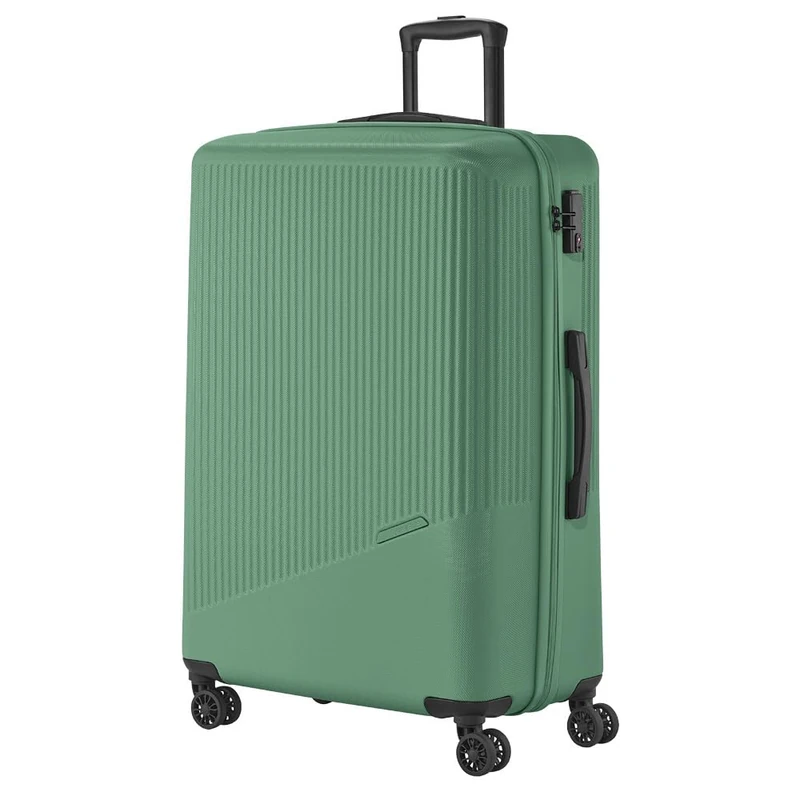 travelite 4-wheel hard shell suitcase large 96 liters, BALI: ABS hard-shell trolley with TSA combination lock, 77 cm