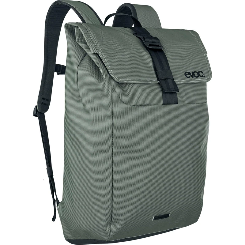 EVOC DUFFLE BACKPACK 26, backpack (waterproof and 100% PVC-free Tarpualin, lid with aluminium hook closure, volume: 26l, weight: 875 g, dimensions: 50 x 31 x 17 cm), Dark Olive - Black