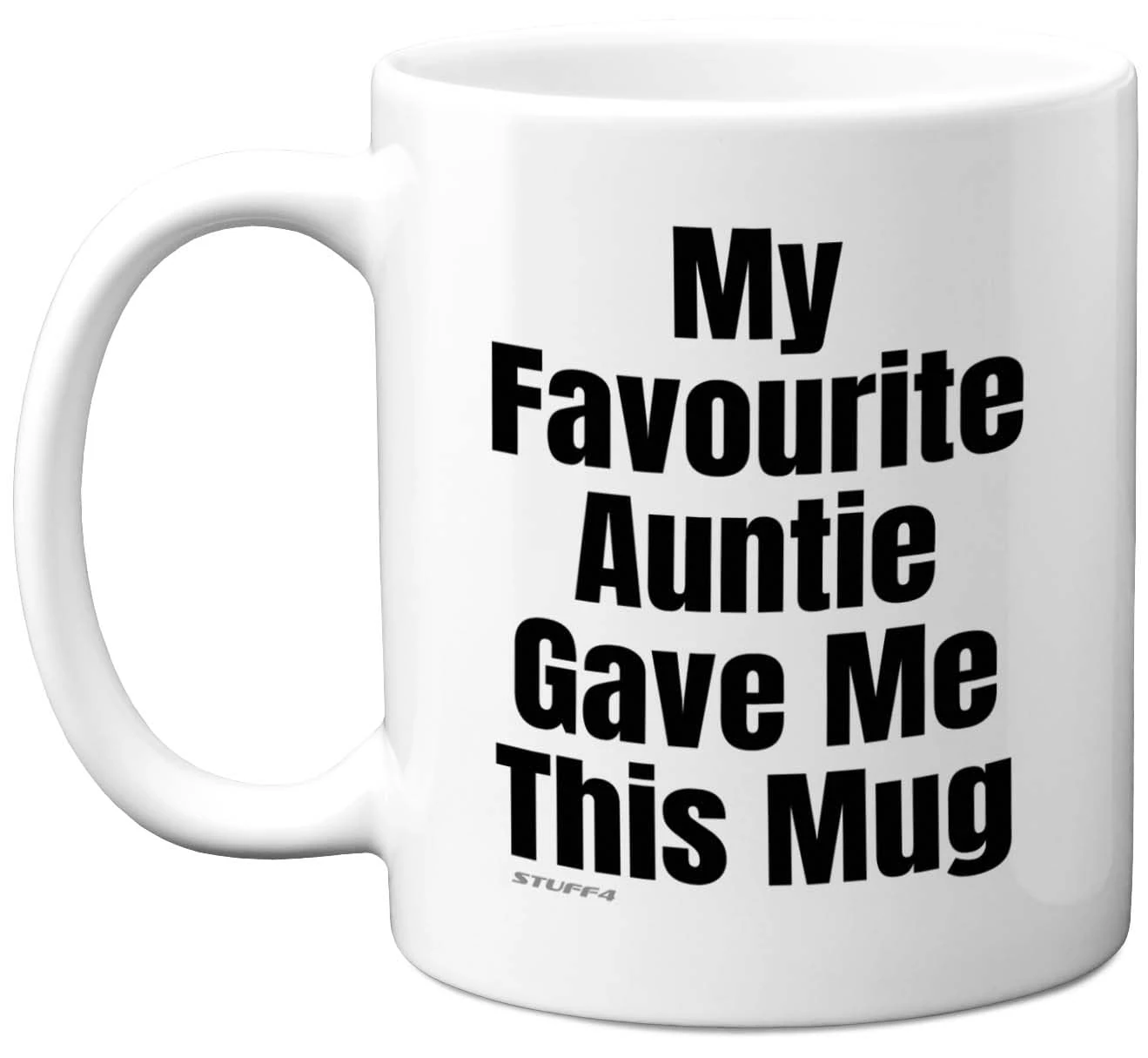 Funny Birthday Mug for Niece Nephew - My Favourite Auntie - Novelty Joke Present for Nephew Niece from Auntie Aunt Aunty Banter Gift Gifts Christmas 11oz Ceramic Dishwasher Safe Coffee Mugs Cup