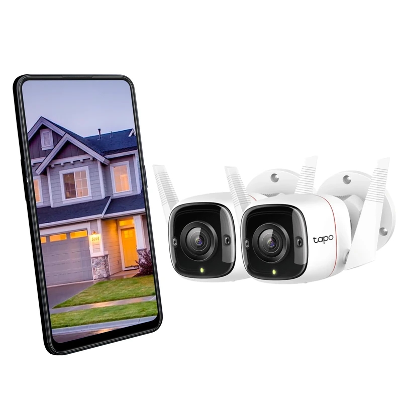 Tapo C310P2 – Indoor Outdoor WiFi Surveillance Camera, 3MP Resolution, IP66 with Night Vision, Motion Detection and Instant Alarm, Control with iOS, Android, Compatible with Alexa