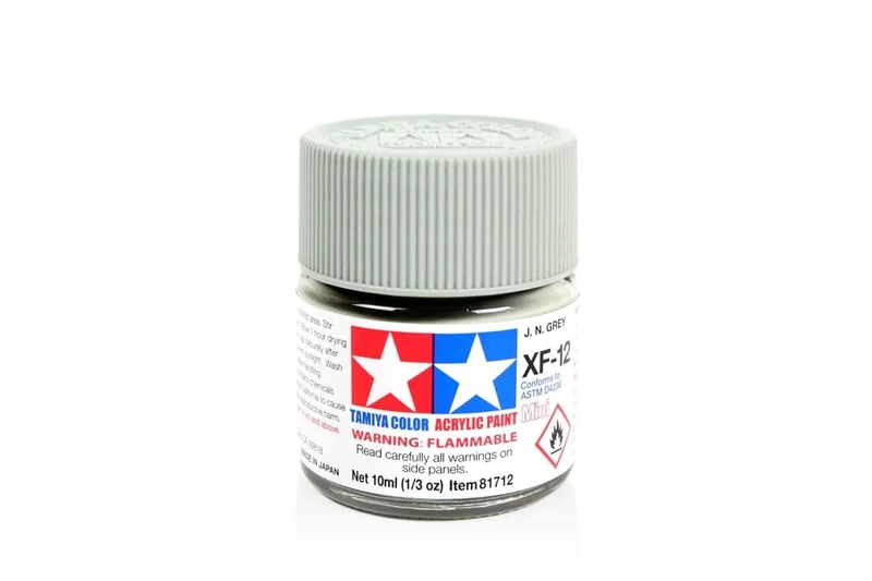 Tamiya Acrylic Mini XF-12 Japanese Navy Grey Paint - 10ml Bottle