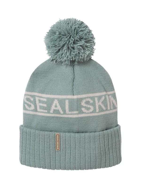 SEALSKINZ Heacham Waterproof Fleece Lined Bobble Beanie - Blue