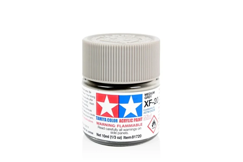 Tamiya Acrylic Mini XF-20 Medium Grey Paint 10ml - TAM81720