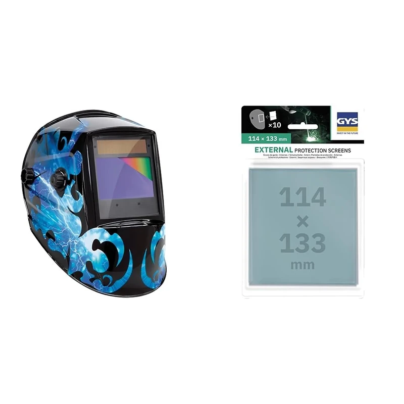 GYS Zeus LCD Truecolor welding helmet with replacement lenses