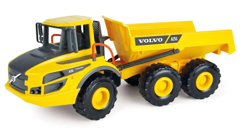 Lena 4616 Worxx articulated tipper Volvo A25G, dump truck made of ABS plastic with tyres and steel axles, construction vehicle with articulated steering, toy dumper for children from 3 years, truck