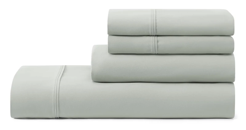 UGG 11825 Hedi Full Bed Sheets and Pillowcases 4-Piece Set Sleep in Luxury Machine Washable Deep Pockets Wrinkle-Resistant Breathable Cozy Comfort Silky Cooling Sheets, Full, Mineral