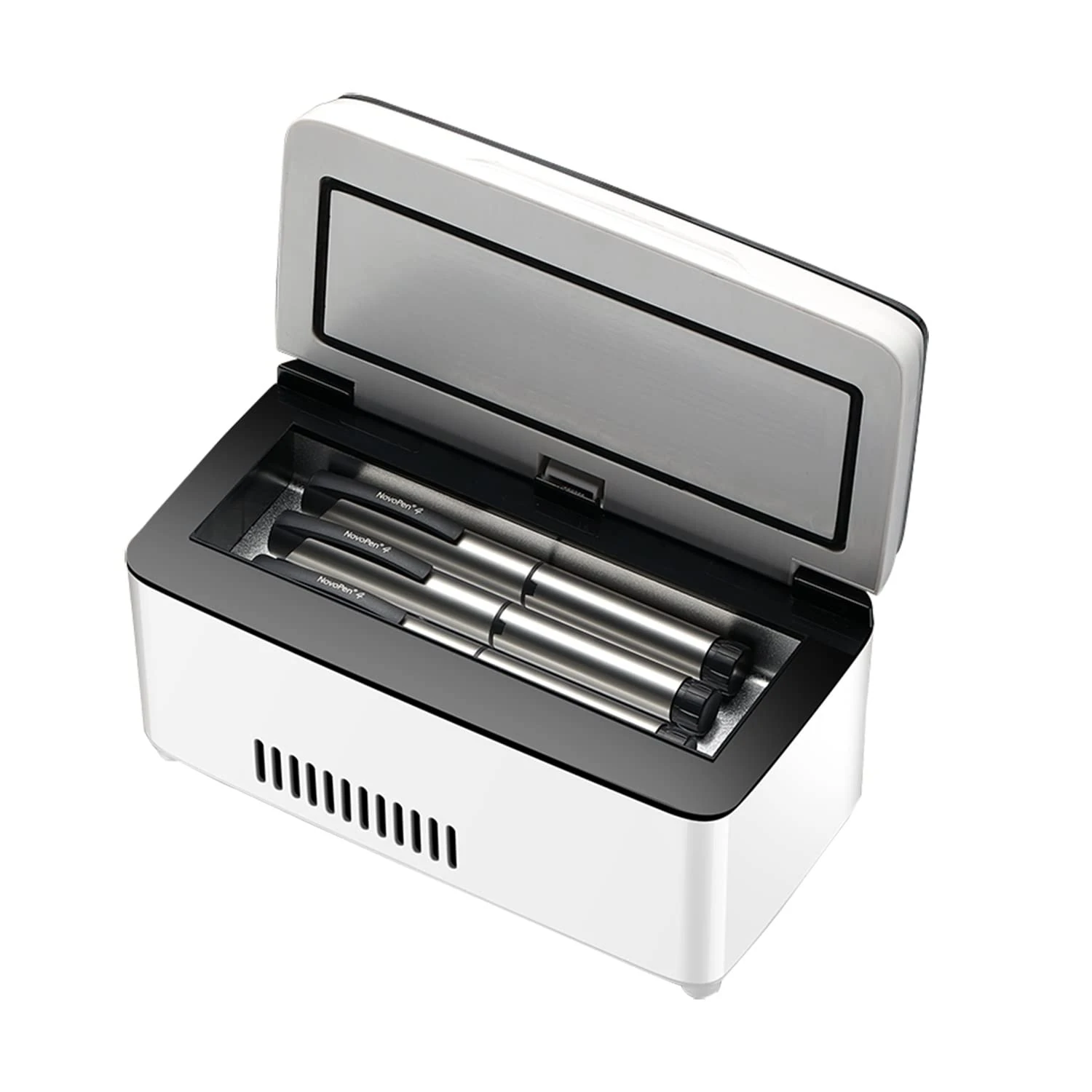 Travel Large Capacity Insulin Vaccine Cooler Refrigerator Medical Cooling Box Medicine Refrigerator CarCase Mini Diabetic Fridge with Battery 2-8°C (Size : Double battery)