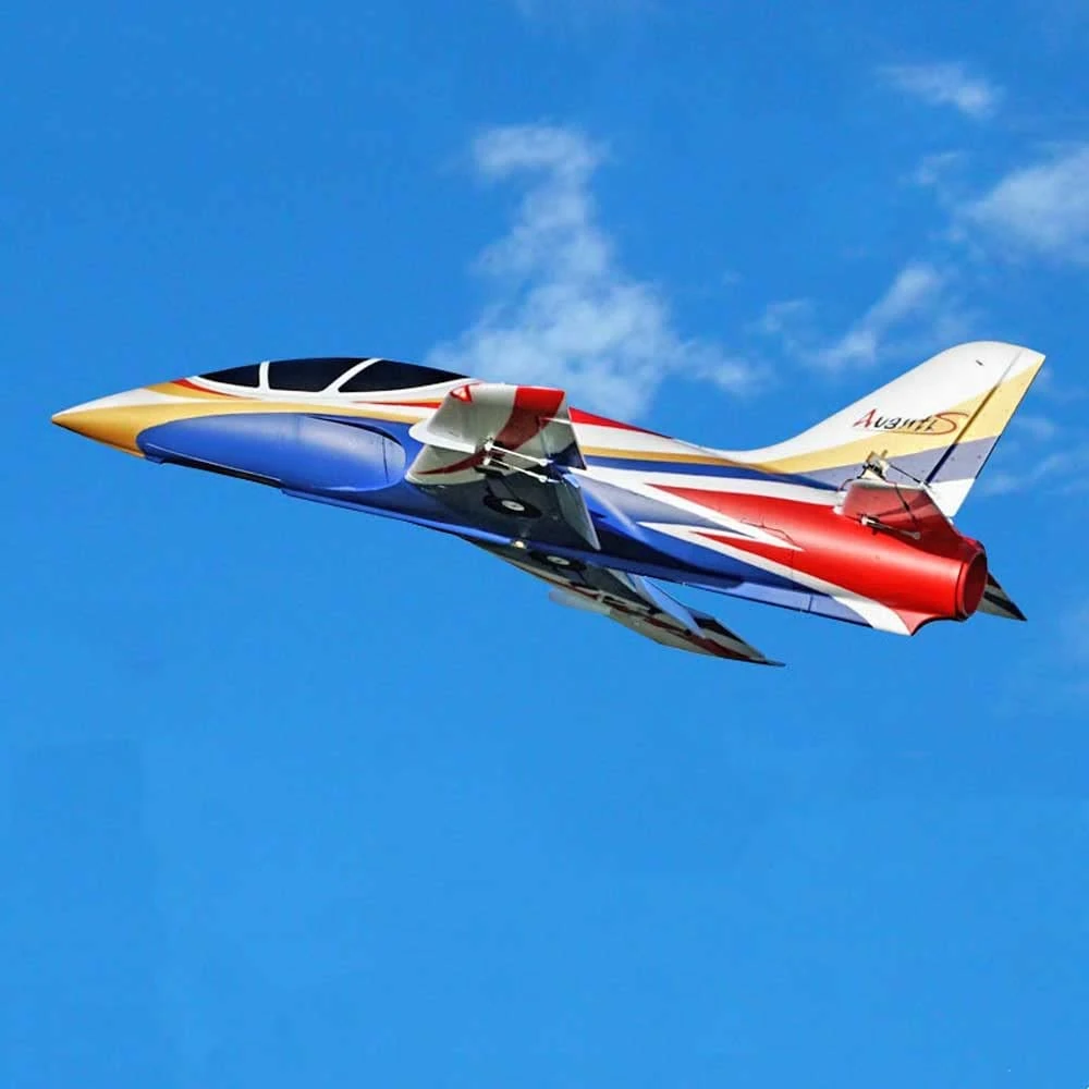 UJIKHSD 180KM/H Racing RC Airplane 70mm Ducted Fan V3 RTF With Reflex V2, 6-Channel EDF Jet With Flaps Retracts LED Lights RC Airplane Sport Model Plane