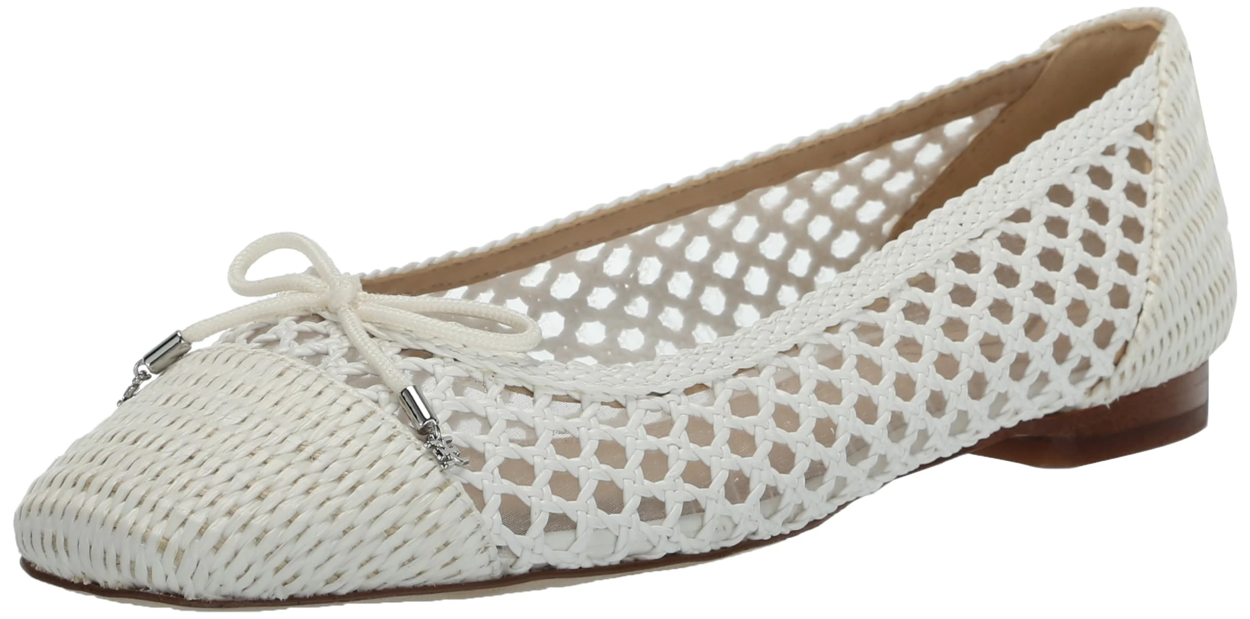 Sam Edelman Women's May Ballet Flat Shoe, Bright White, 3 UK