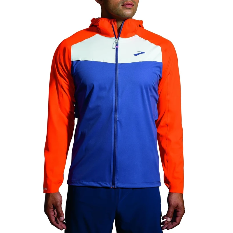 BROOKS 211448440 High Point Waterproof Jacket Jacket Men's Aegean/brig Size 30