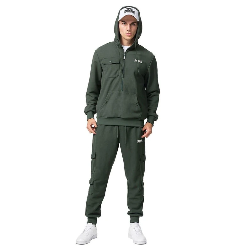 Lonsdale Men's corbalton Track Suit, Olive/White, S
