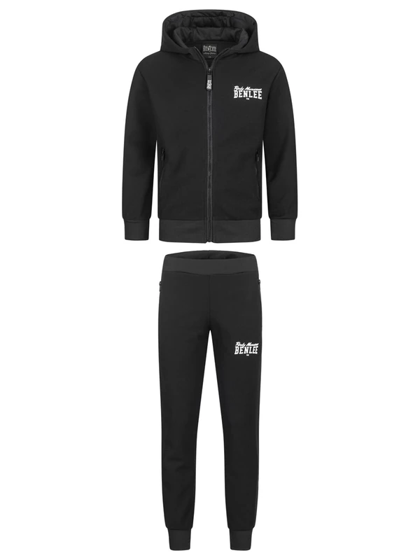 Benlee Unisex Kid's Hackberry Junior Track Suit, Black White, 128 cm - Image 1