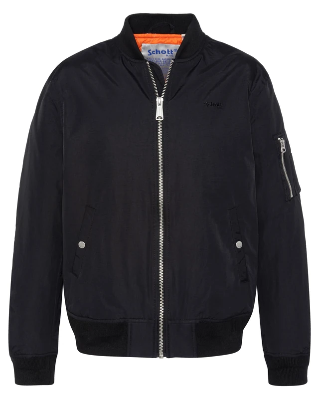 Schott NYC Men's Airkraft Bomber Jacket - Black, Size S