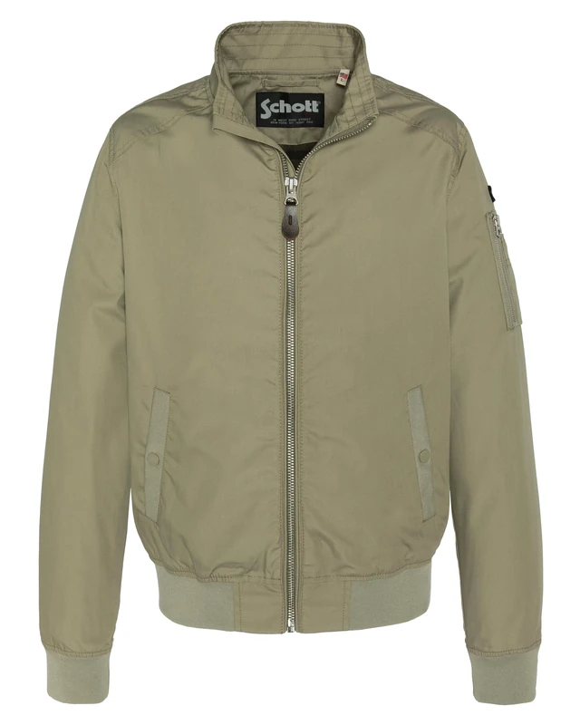 Schott NYC Men's Kenny Jacket, Sage Kaki, M